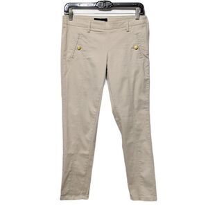 NWT WARDROBE Skinny Cigarette Ankle Pants Tan 26